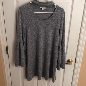 Kensie gray Knit Tunic Sz Medium Super CUTE!!!!!!!!!!!!!!!!!!!!!!!!